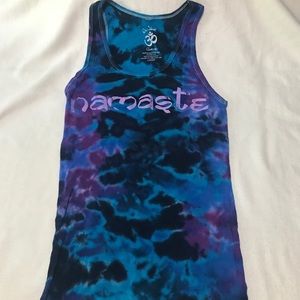 Om Shanti  Tie dye  yoga tank top